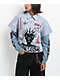 Broken Promises Liberty Blue & White 2fer Long Sleeve Crop Shirt - Thumbnail image 1 of 6