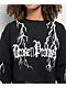 Broken Promises Lightning Black 2fer Long Sleeve Crop T-Shirt - Thumbnail image 2 of 3