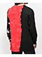 Broken Promises Logo Split Red & Black Tie Dye Long Sleeve T-Shirt 