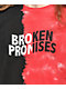 Broken Promises Logo Split Red & Black Tie Dye Long Sleeve T-Shirt 