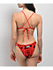 Broken Promises Love Me Different Red High Leg Bikini Bottom - Thumbnail image 2 of 3