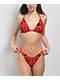 Broken Promises Love Me Different Red High Leg Bikini Bottom - Thumbnail image 1 of 3