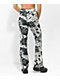 Broken Promises Mixed Media Black & White Flare Pants