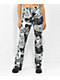 Broken Promises Mixed Media Black & White Flare Pants