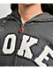 Broken Promises Momentum Rhinestone Grey Wash Zip Hoodie - Thumbnail image 4 of 9