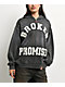 Broken Promises Momentum Rhinestone Grey Wash Zip Hoodie - Thumbnail image 7 of 9