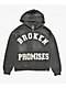 Broken Promises Momentum Rhinestone Grey Wash Zip Hoodie - Thumbnail image 8 of 9