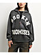 Broken Promises Momentum Rhinestone Grey Wash Zip Hoodie - Thumbnail image 1 of 9