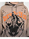 Broken Promises Moon Howler Brown Wash Hoodie - Thumbnail image 3 of 5