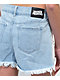 Broken Promises Outsider Split Light Blue Denim Shorts - Thumbnail image 4 of 7