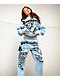 Broken Promises Pain & Pleasure Blue Rhinestone Hoodie - Thumbnail image 3 of 4