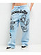Broken Promises Pain & Pleasure Blue Rhinestone Sweatpants - Thumbnail image 1 of 7