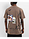 Broken Promises Poetry Embroidered Brown T-Shirt - Thumbnail image 2 of 4