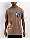 Broken Promises Poetry Embroidered Brown T-Shirt - Thumbnail image 1 of 4