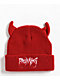 Broken Promises Red Horn Beanie - Thumbnail image 1 of 3