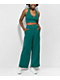 Broken Promises Salvage Teal Wide Leg Pants