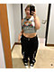 Broken Promises Scarecrow Grey Ribbed Crop Tank Top - Thumbnail image 4 of 6