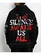 Broken Promises Silence Awaits Studded Black Hoodie - Thumbnail image 2 of 6