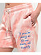 Broken Promises Softly Pink Tie Dye Sweat Shorts