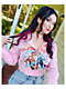 Broken Promises Stallion Pink Crop Zip Hoodie - Thumbnail image 4 of 4
