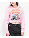 Broken Promises Stallion Pink Crop Zip Hoodie - Thumbnail image 1 of 4