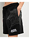 Broken Promises Stoned Web Black Sweat Shorts - Thumbnail image 3 of 4