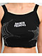 Broken Promises Stoned Web Rhinestone Black Crop Tank Top - Thumbnail image 3 of 5