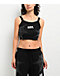 Broken Promises Stoned Web Rhinestone Black Crop Tank Top - Thumbnail image 1 of 5