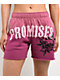 Broken Promises Subculture Pink Wash Studded Sweat Shorts - Thumbnail image 3 of 4