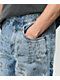 Broken Promises Triple Text Light Blue Carpenter Jeans - Thumbnail image 4 of 6