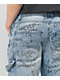 Broken Promises Triple Text Light Blue Carpenter Jeans - Thumbnail image 5 of 6