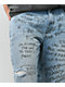 Broken Promises Triple Text Light Blue Carpenter Jeans - Thumbnail image 6 of 6
