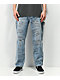 Broken Promises Triple Text Light Blue Carpenter Jeans - Thumbnail image 1 of 6