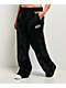 Broken Promises Ultrawire Rhinestone Black Wide Leg Sweatpants - Thumbnail image 3 of 7