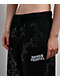 Broken Promises Ultrawire Rhinestone Black Wide Leg Sweatpants - Thumbnail image 5 of 7