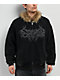 Broken Promises Unruly Black Wash Fur Zip Hoodie - Thumbnail image 3 of 7