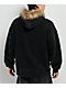 Broken Promises Unruly Black Wash Fur Zip Hoodie - Thumbnail image 2 of 7