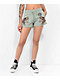 Broken Promises Viper Snake Green Sweat Shorts - Thumbnail image 1 of 7