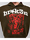 Broken Promises Wasted Love Brown Rhinestone Hoodie - Thumbnail image 3 of 4