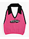 Broken Promises Who Cares Pink Knit Halter Top - Thumbnail image 4 of 5