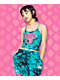 Broken Promises You Played Me Blue & Black Tie Dye Crop Tank Top - Thumbnail image 2 of 4