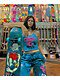 Broken Promises You Played Me Blue & Black Tie Dye Crop Tank Top - Thumbnail image 4 of 4