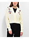 Broken Promises x Happy Bunny Focus On Me Cardigan Ivory Crop Sweater