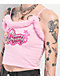 Broken Promises x Happy Bunny Go Away Pink Feather Crop Tank Top - Thumbnail image 4 of 7