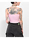 Broken Promises x Happy Bunny Go Away Pink Feather Crop Tank Top - Thumbnail image 2 of 7