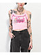Broken Promises x Happy Bunny Go Away Pink Feather Crop Tank Top - Thumbnail image 1 of 7