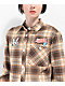 Broken Promises x Happy Bunny Graffiti Brown Flannel Shirt - Thumbnail image 4 of 8