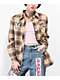 Broken Promises x Happy Bunny Graffiti Brown Flannel Shirt - Thumbnail image 2 of 8