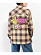 Broken Promises x Happy Bunny Graffiti Brown Flannel Shirt - Thumbnail image 1 of 8