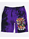 Broken Promises x Hot Wheels Track Purple & Black Tie Dye Sweat Shorts - Thumbnail image 1 of 5